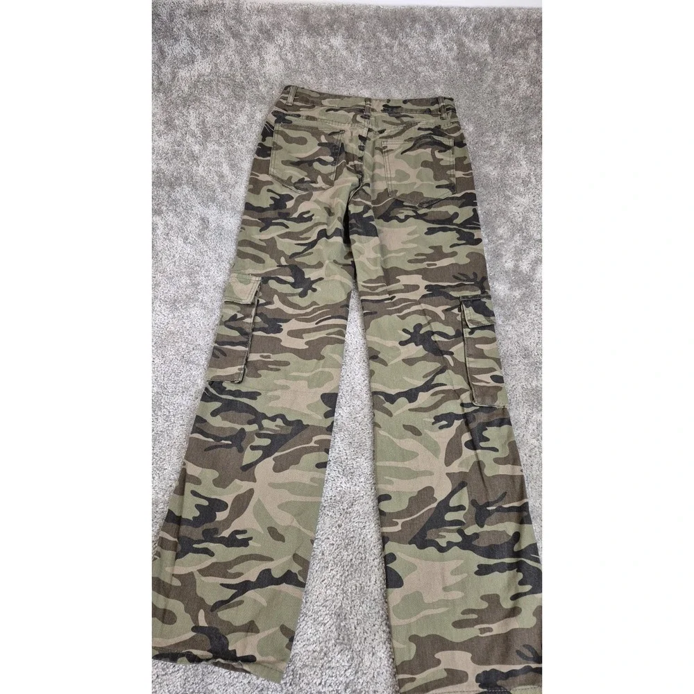Shein Cargo Jeans‎ Womens 4 Size Small Camo Utility Pocket Baggy